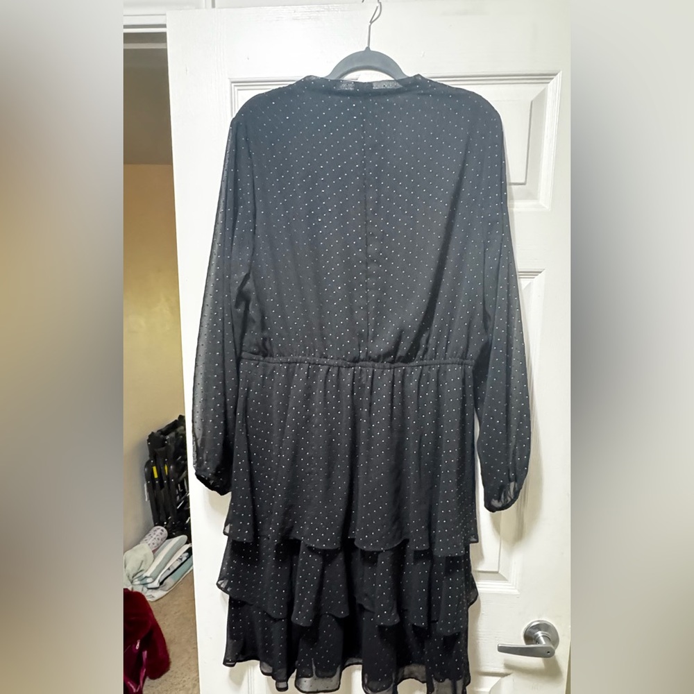 Lane Bryant Black Polka Dot Dress - Picture 9 of 9